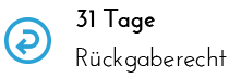 31 Tage Rückgaberecht